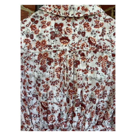 NWOT Anthropologie Smocked Buttondown Blouse  Size Small - Picture 13 of 16